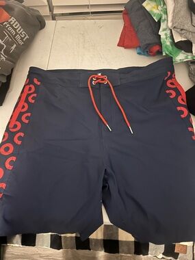 Men's Navy Swim Trunks with Phish donut